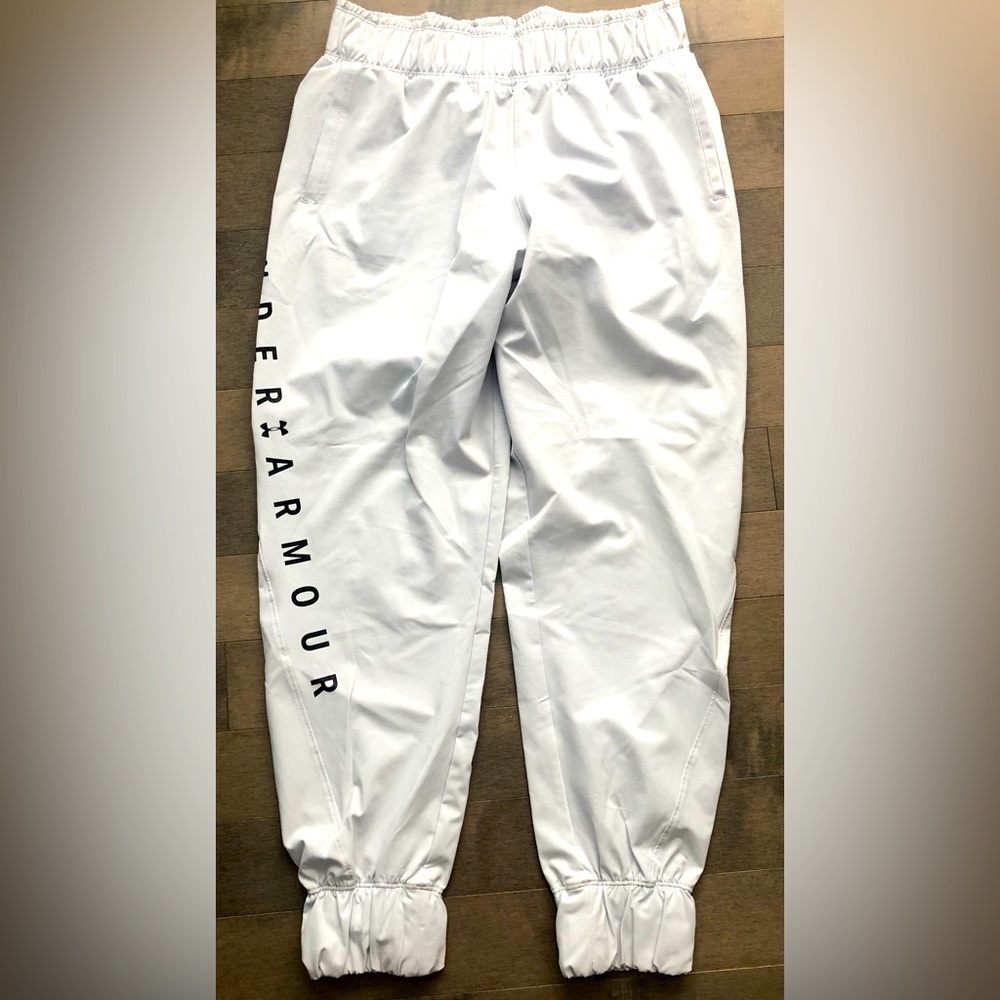 Under Armour light pale grey jogger pants, size M